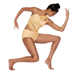 MiDee-leotardos de Ballet personalizados para mujer, asimétrica camisola de diseño cruzado, traje de gimnasia para escenario