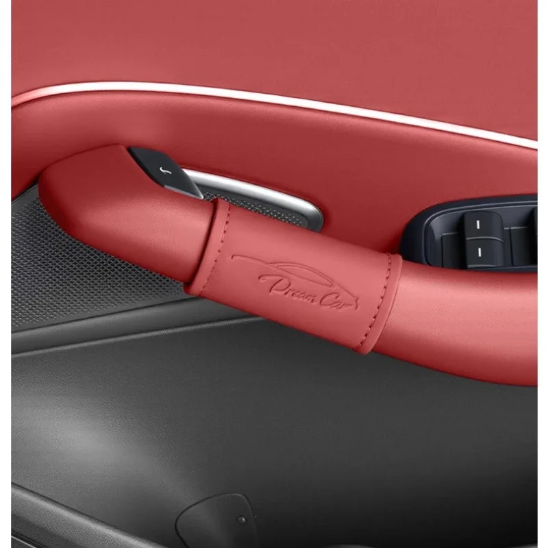 Door Inner Handle Protective Cover For Xiaomi SU7 Door Armrest Protective Leather Case Pad Car Interior Modification Accessories