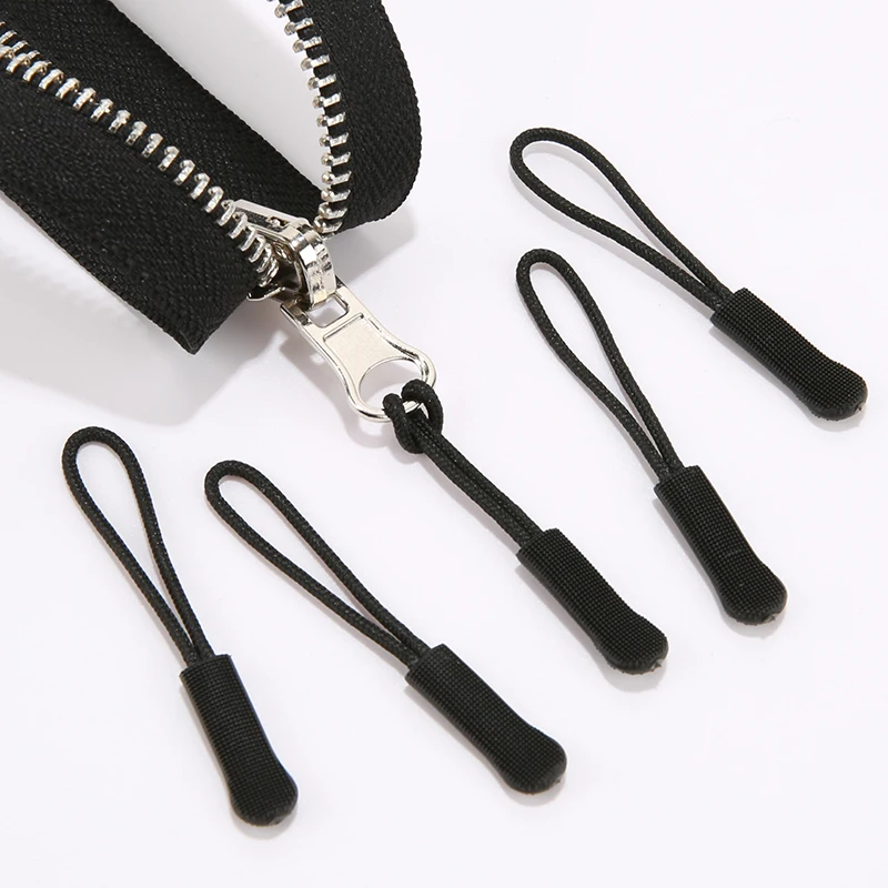 6/10 Pcs Universal Replacement Zipper Pull Cords – Durable Extenders for Backpacks, Jackets, Luggage, Purses & Handbags