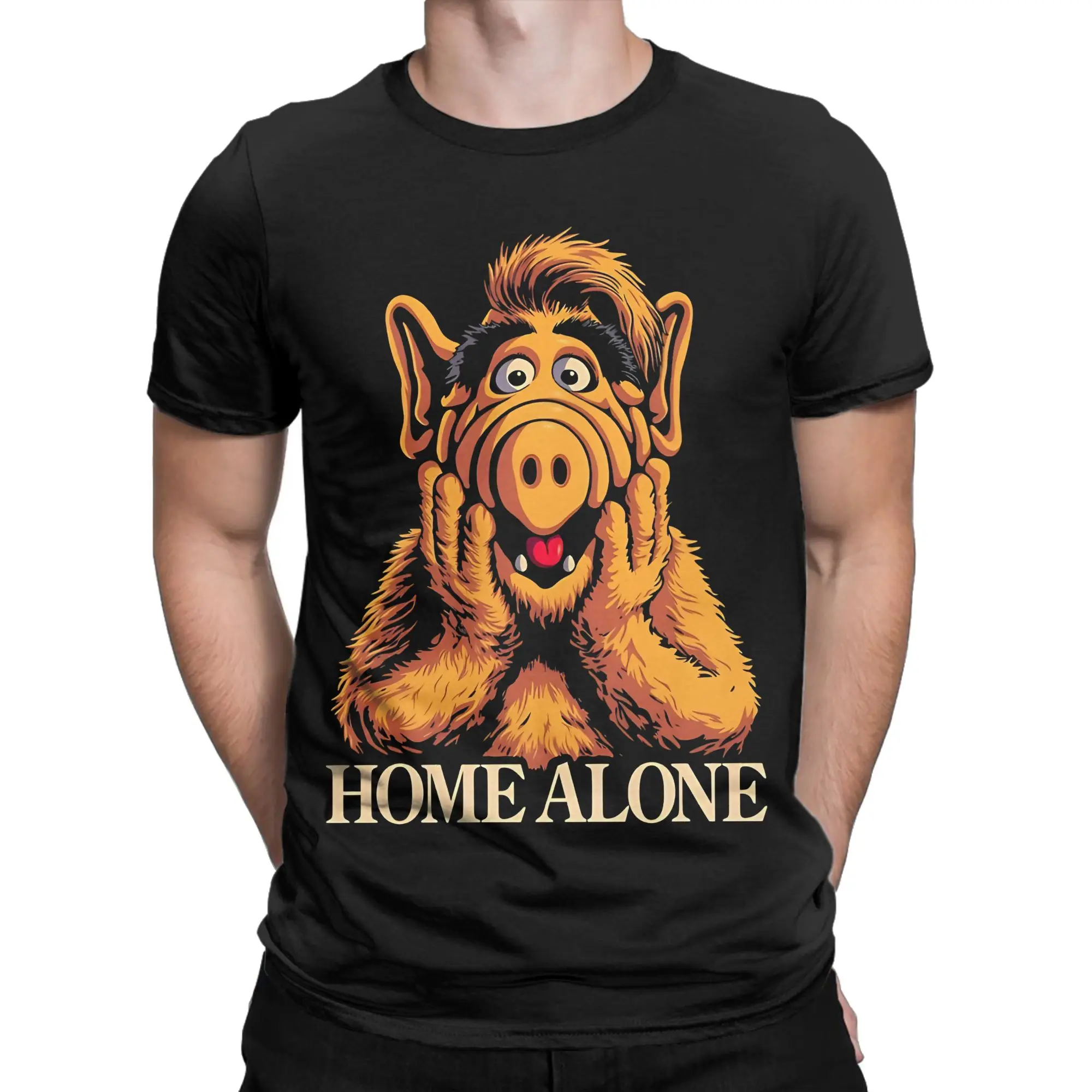 Funny Alf Alien Life Form Scream for Men Women T Shirts  Crazy Tee Shirt Short Sleeve T-Shirt Pure Cotton Birthday Present Tops