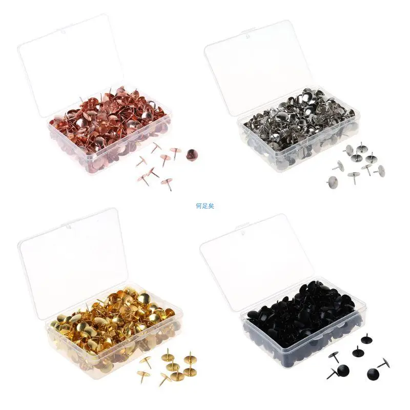 400pcs Metal Thumbtack Drawing Pins Pushpin Cork Board Photo Wall Map Markers Office Supply Good