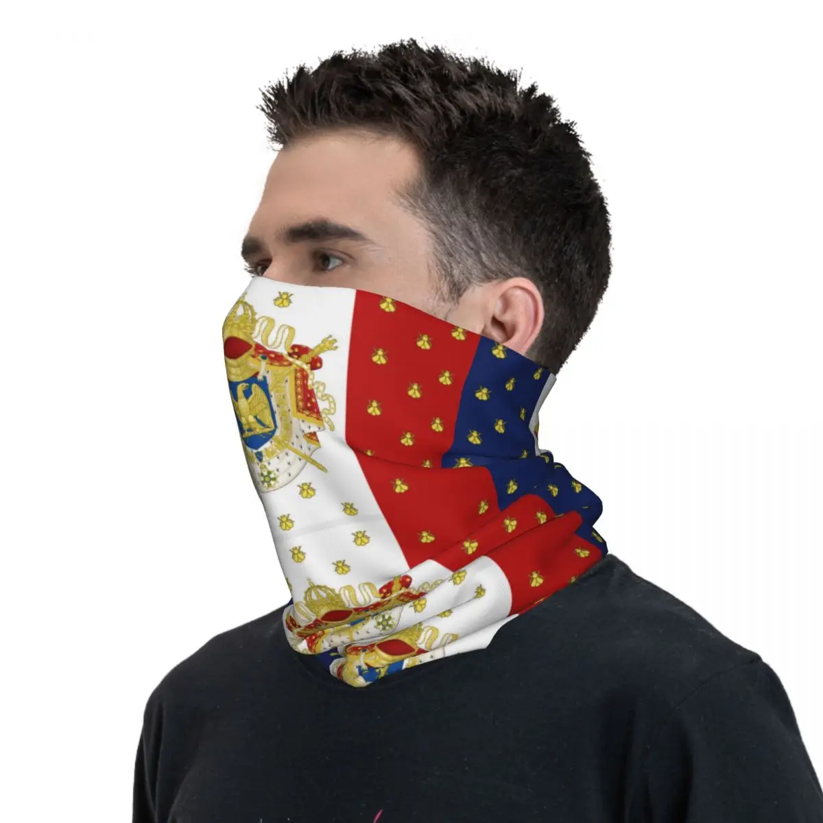 Napoleonic French Flag Bandana y2k Cool Balaclava Spring Riding Fishing Windproof Bicycle Mask Seamless Soft Face Masks