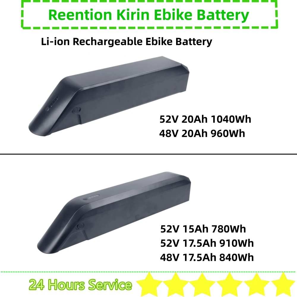 

Fat Tire Ebike Battery Reention Kirin 48V 17.5Ah 52V 15Ah 20Ah for Himiwayy Ariel Rider Kepler Magicycle Cruiser ST Cruiser Pro