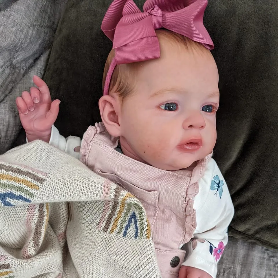 Bambole per bambini in silicone realistico da 55 cm Bambola rinata rifinita Neonato Capelli morbidi dipinti a mano menina Sorpressione di Natale Regali per ragazze Bambola