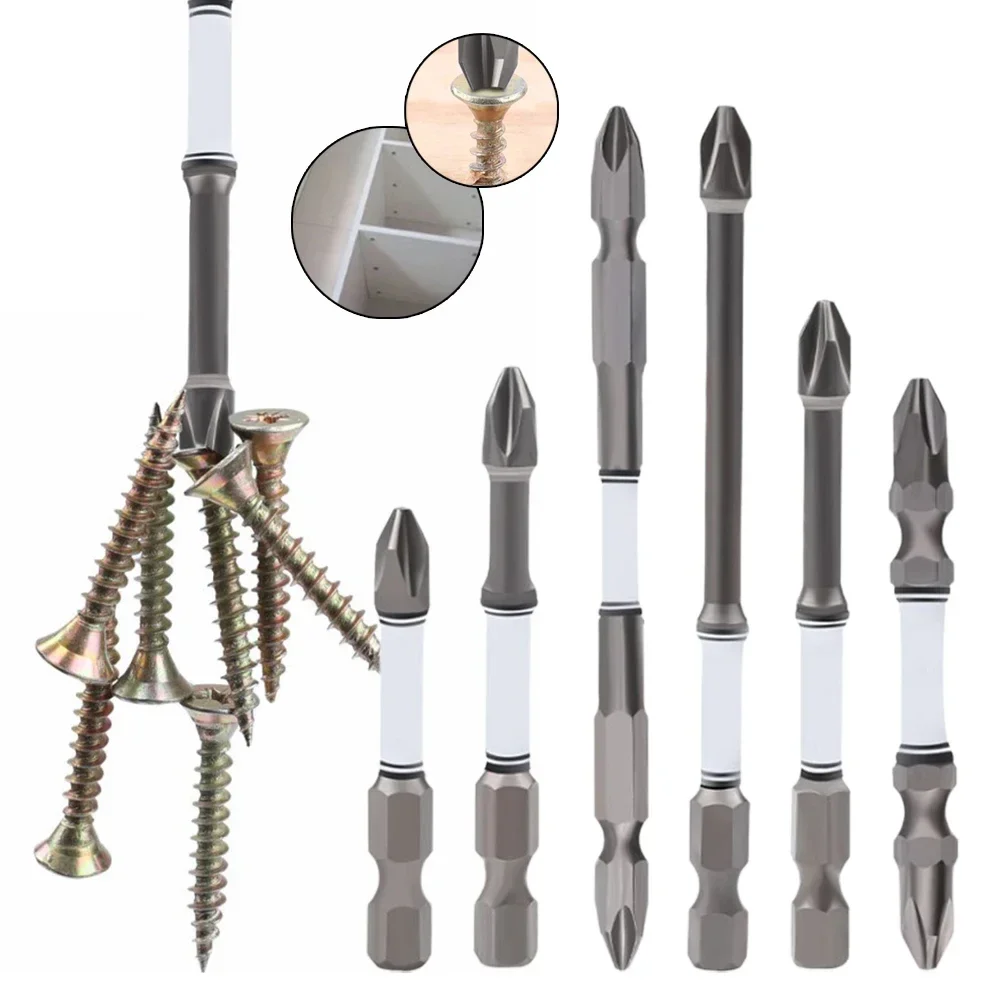 1 шт. двойная головка PH2 крестовая отвертка бит 1/4 \'\'шестигранный хвостовик ударные отвертки бит для электрических дрелей ручные инструменты