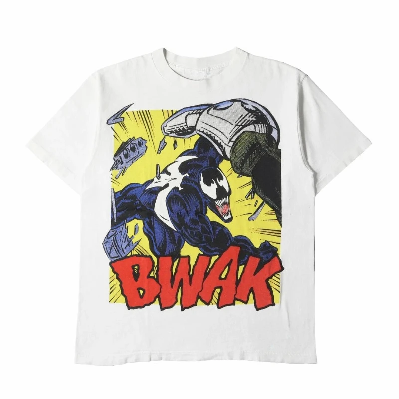 

Marvel 2026 Retro Marvel Superhero Venom Spider-Man Diablo Niche Print Fashion Men's Casual Crew Neck Loose Short Sleeve T-Shirt