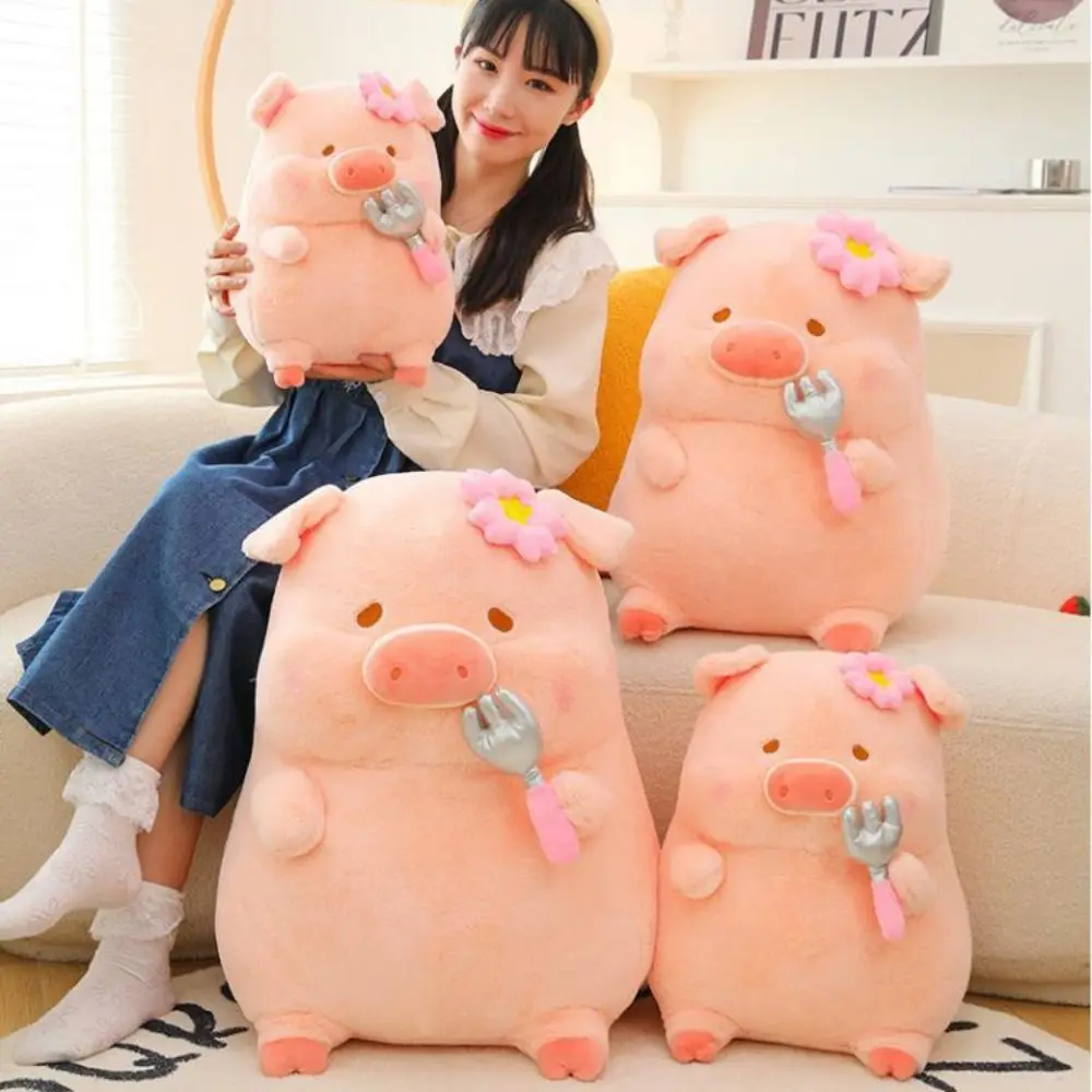 

Plushies Dolls Lulu Pig Plush Toy Fluffy PP Cotton Bow Pig Plush Toys Cute Sakura Piggy Stuffed Animals Birthday Christmas