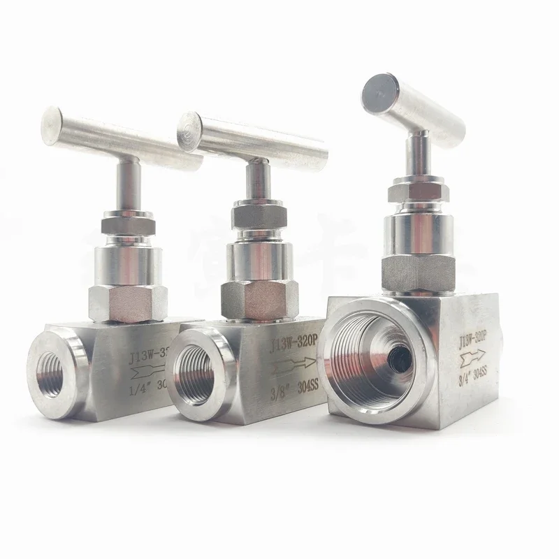 Customized 304 stainless steel J13W-320P high pressure stop valve 1/4 internal thread high temperature hydraulic pressure