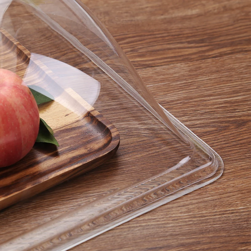 Квадратная круглая крышка для пищевых продуктов, пылезащитная крышка для сохранения фруктов, пластиковый поднос, крышка для хлеба, крышка для риса, пищевой аде, пластик