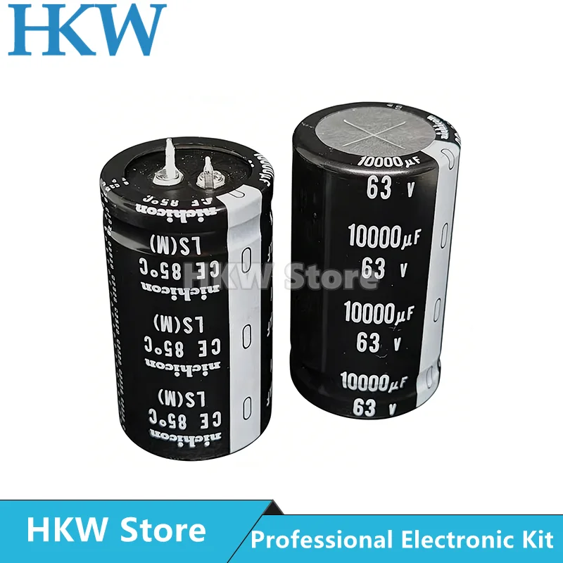 

2 шт./лот, серия NICHICON LS, 10000 мкФ, 35В, 50В, 63В, 80В, для аудиоконденсаторов, фильтр Hi-Fi, электролитический конденсатор, 100% оригинал