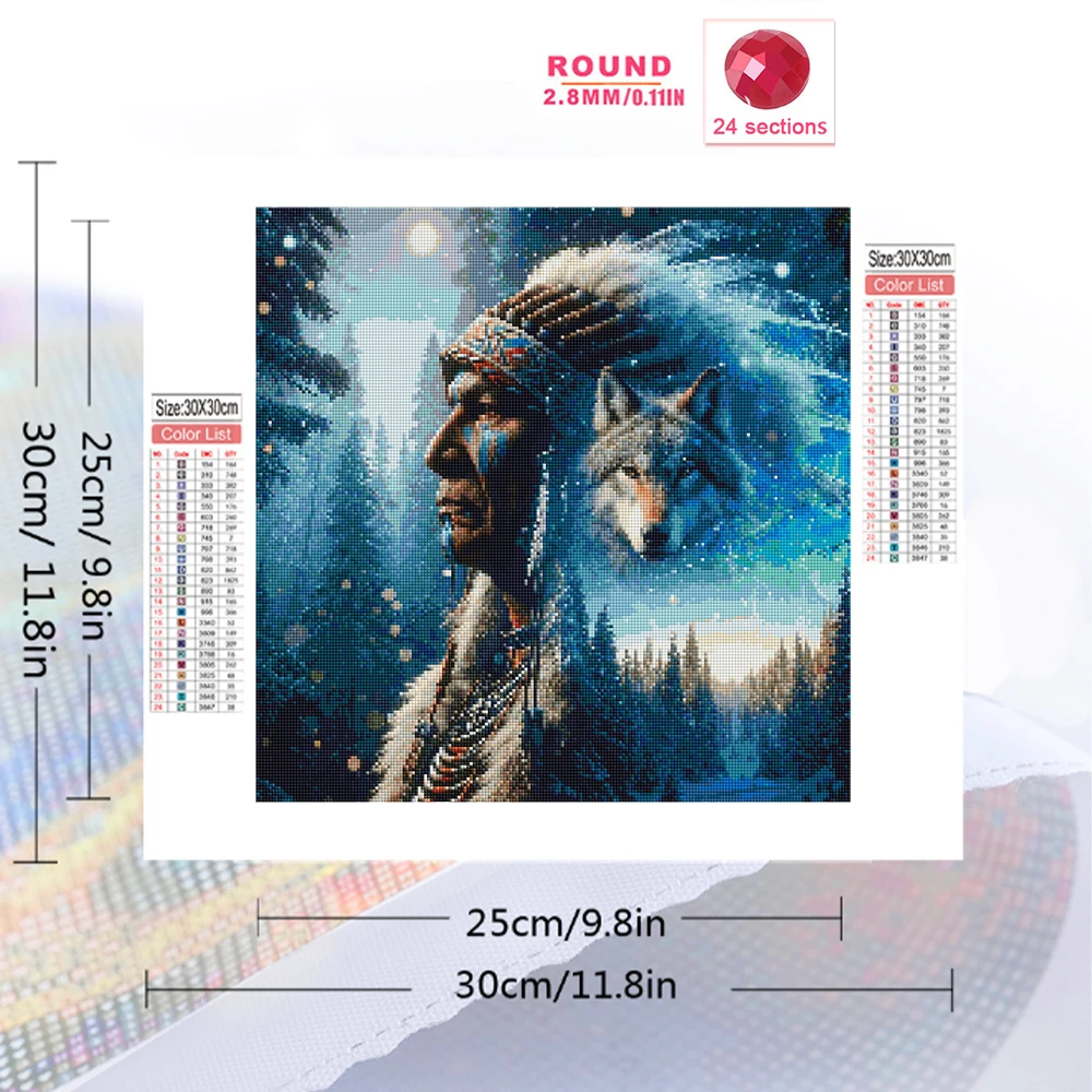 Momoart New Arrival Diamond Painting Man Portrait Acrylic Craft Supplies Mosaic Wolf Winter Picture Rhinestones DIY Wall Art