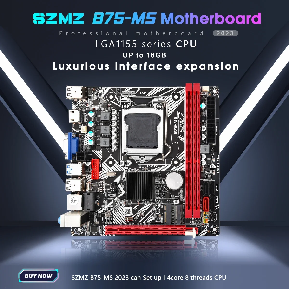 SZMZ B75-MS jeu placa mae kit carte mère LIncome 1155 ssd 1 to Procureur 3.0 gabinete gamer ssd nvme m2 pc gamer ssd m2 placa mae