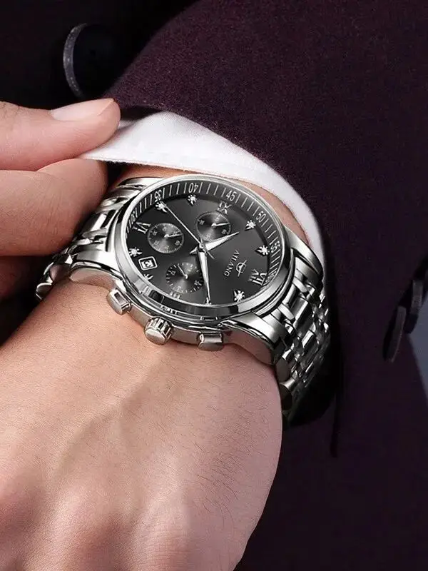 New Gold Watch 2026 Business Watches Multi functional Luminous Quartz Watch Black Friday New Year Gift 666