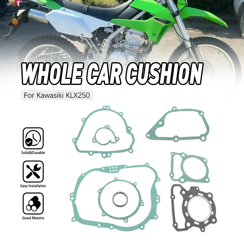 

For Kawasaki KLX250 18-20 KLX250R 94-96 KLX250S 06-07 KLX250SF Motorcycle Engine Crankcase Clutch Cover Cylinder Head Gasket Kit