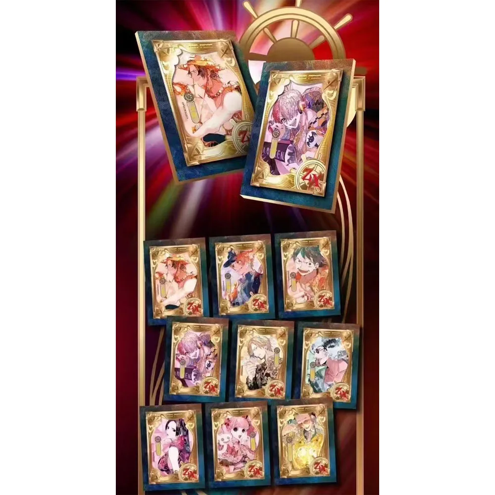 up-to-date One Piece Card Straw Hat Luffy Zoro Nami Classic Anime Character collect Card And Family entertainment game gift box