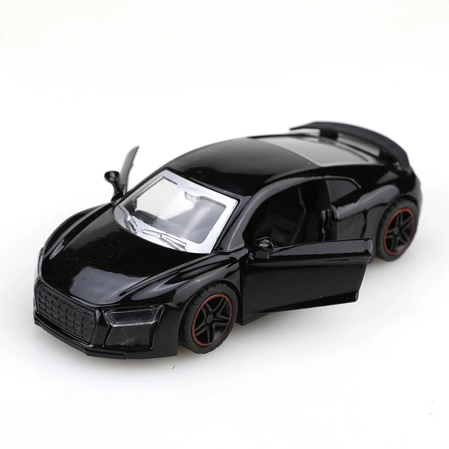 (حقائب) سيارة سباق R8 1:43، نموذج سيارة مصنوع من خليط معدني، سيارة مقلدة، سيارة مصنوعة من خليط معدني للأطفال، نموذج لعبة للأولاد، زينة سيارة