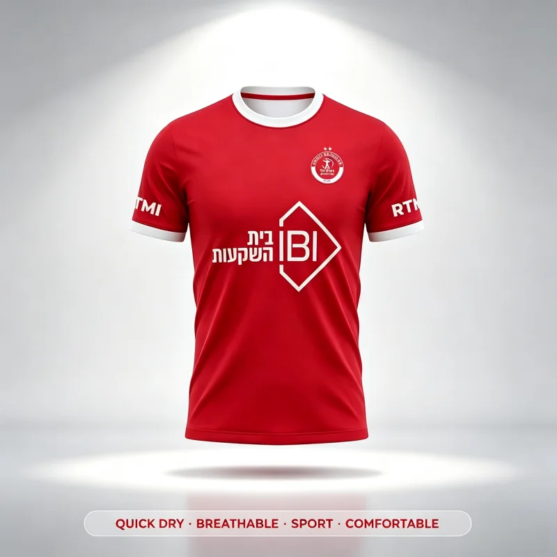 26-27 Hapoel Tel Aviv Fußballtrikot Herren Damen Sommer Sport T-Shirt Atmungsaktiv Schnelltrocknend Streetwear T-Shirts Eltern-Kind – Detail 2