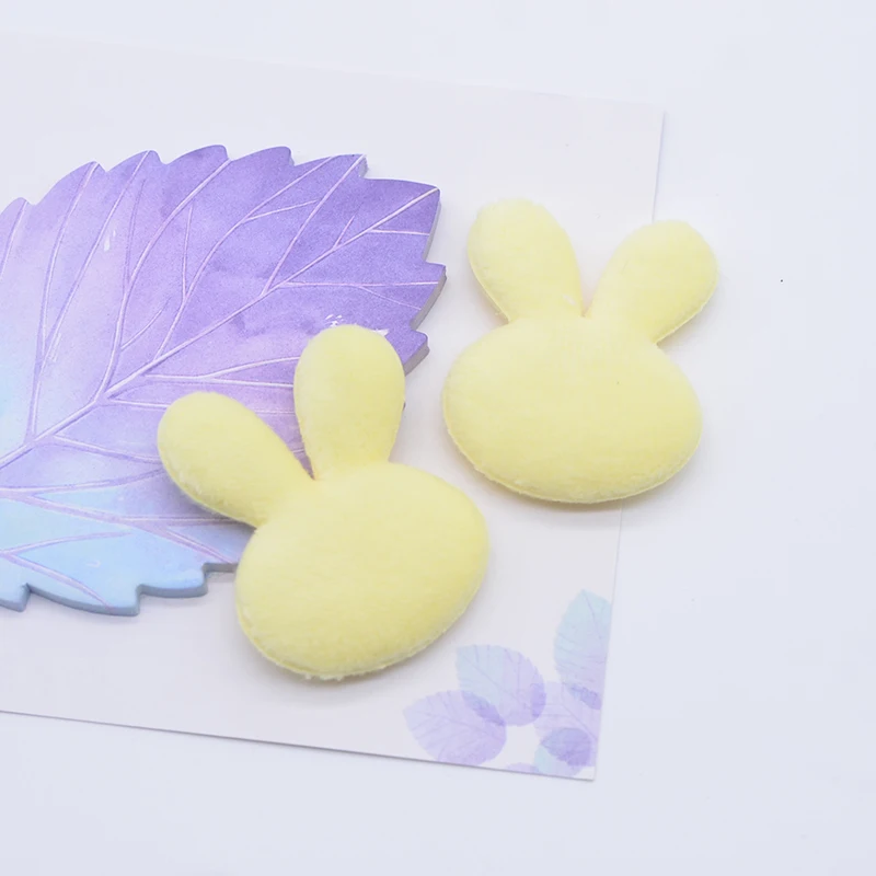 24Pcs 3.2*4cm Double Sided Suede Plush Kawaii Rabbit Appliques for Clothes Hat Leggings Sewing Patches DIY Headwear Accessories - view 6
