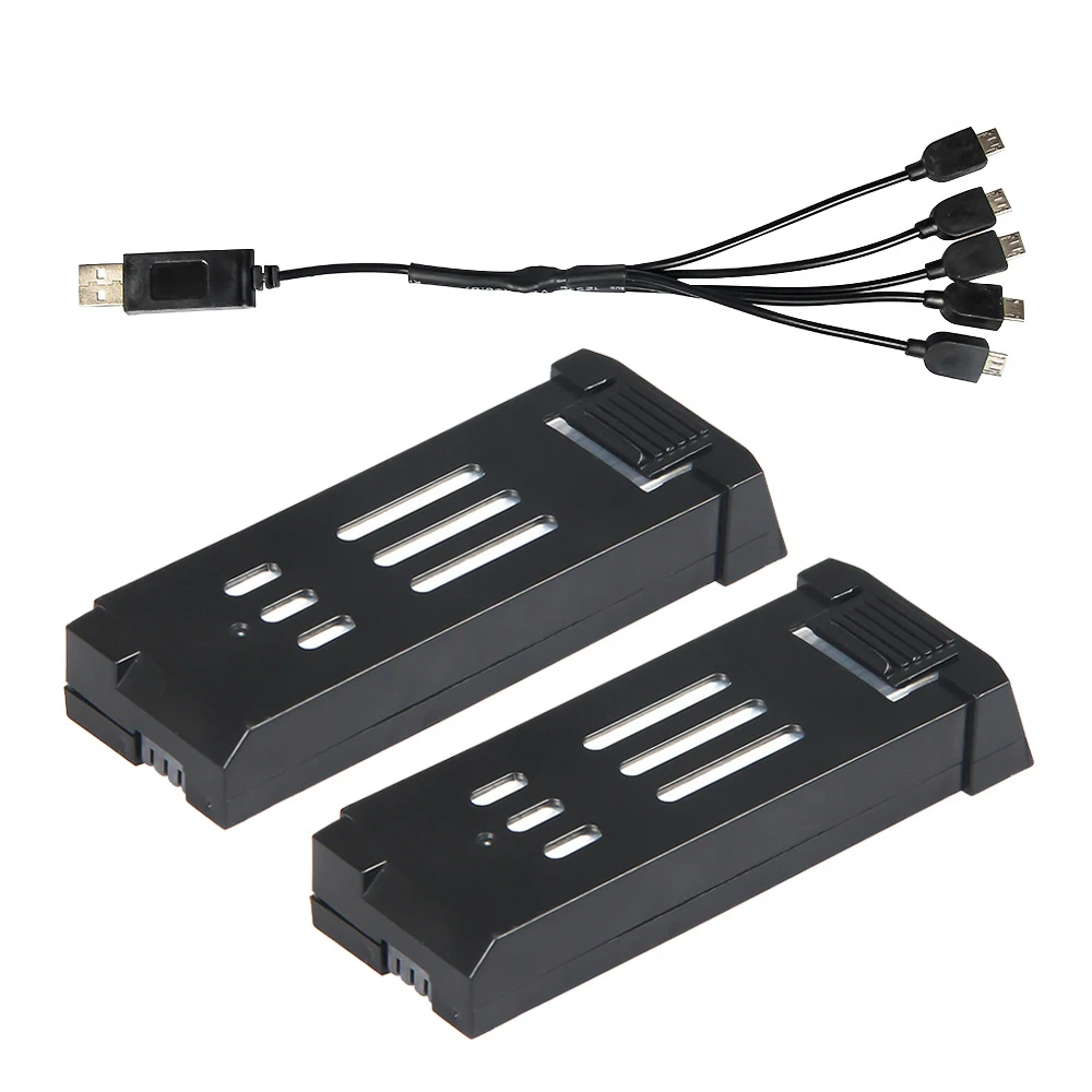 

2PCS E58 Battery + 1PCS USB Charger Accessory Kit for RC Drone E58 3.7V 1200mAh Battery 3in1 Charger Cable Accessory