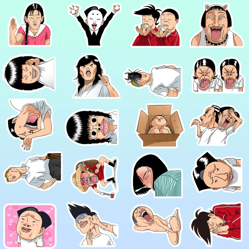 40 قطعة من الملصقات الزخرفية من مضحك مانغا آيكي! ملصقات Inachū Takkyūbu (Ping-Pong Club) DIY لحافظات الهواتف