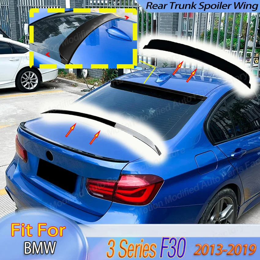 

For BMW 3 Series F30 2013-2019 Rear Trunk Spoiler Wing Rear Roof Center Wing Duck Tail Fin Body Kit Tuning Car Accessories Trim