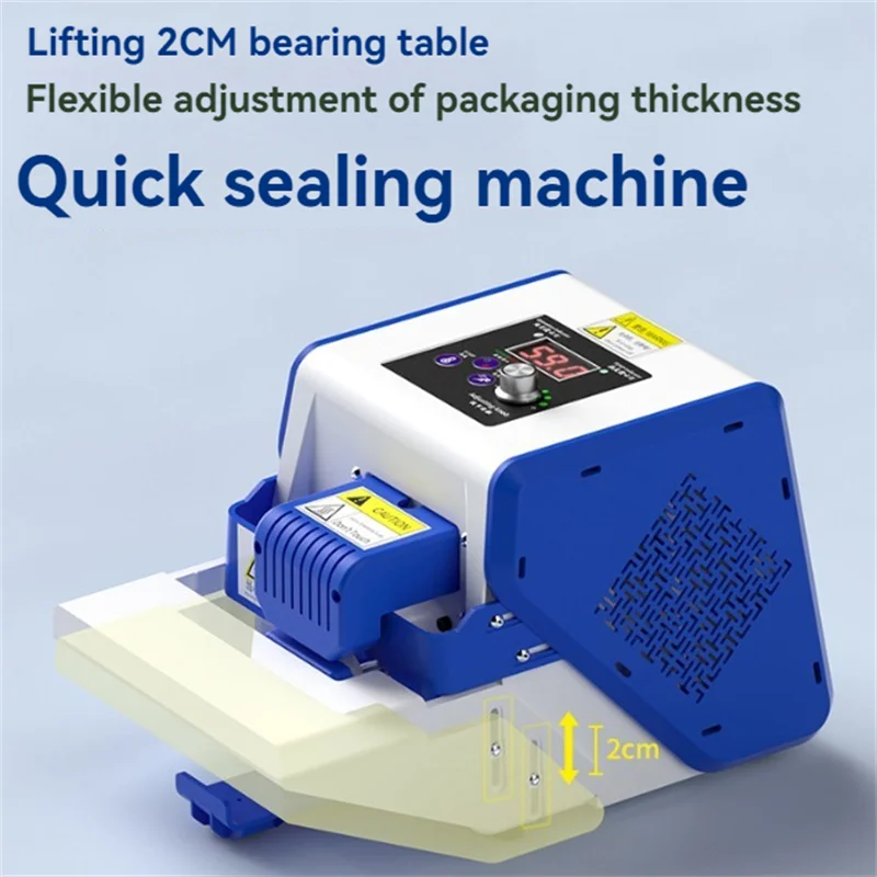 

Desktop Continues Auto Sealing Machine Bag Sealer 0-200℃ Heat Sealing GLF-50 Temperature Control 5m/min Speed Sealer