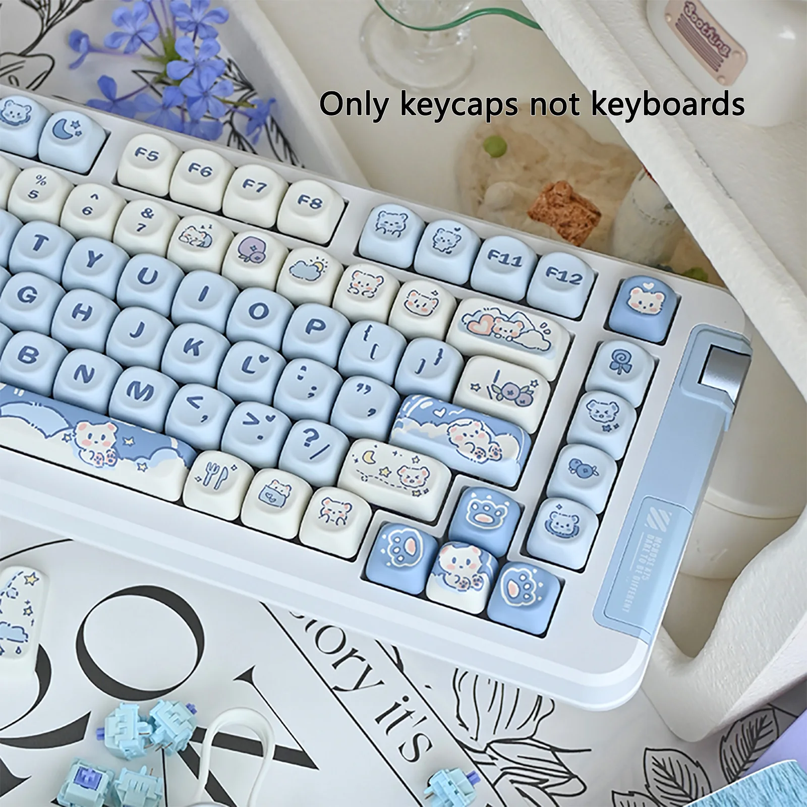 MOA 高さキーキャップ PBT プロファイルダブルショットキーキャップ熱昇華 61/87/96/104/108 ゲーミングメカニカルキーボード MX スイッチ