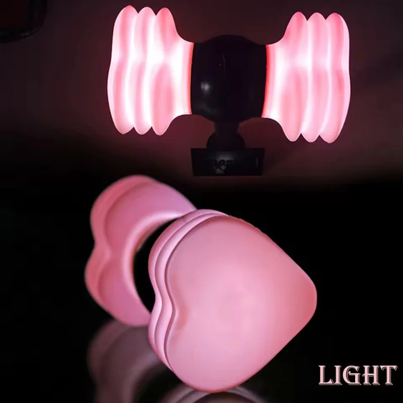 متوفر K-POP فتاة Led مصباح عصا الهتاف ضوء الوردي الحفل مصباح الهيب هوب عصا الضوء عصا الفلورسنت لمحبي لعبة وردية لامعة