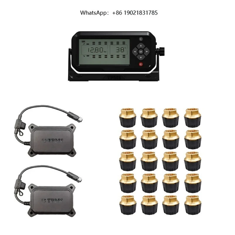 20 Wheel Engineering Automobile Trailer Digital TPMS Tire Temperature Monitoring Tire Pressure Automotive Safety Alarm System