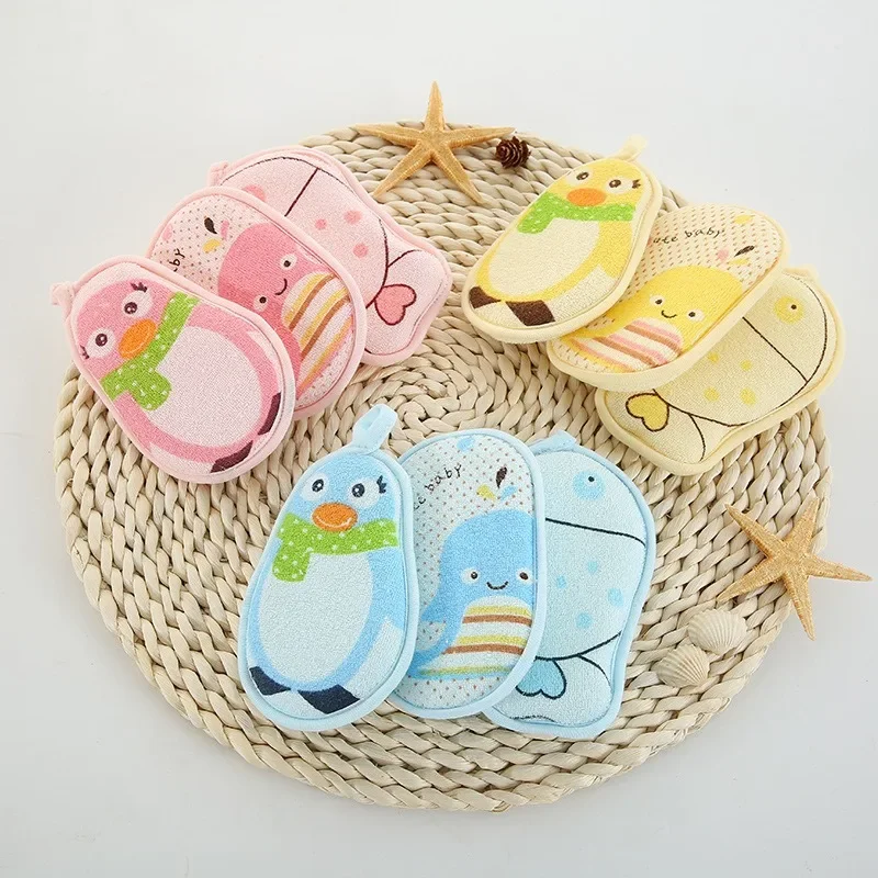 Cartoon Animals Towel Fabric Baby Accessories Bath Brushes Soft Newborn Soft Cartoon Bear Children Infant Shower Spong Enfant