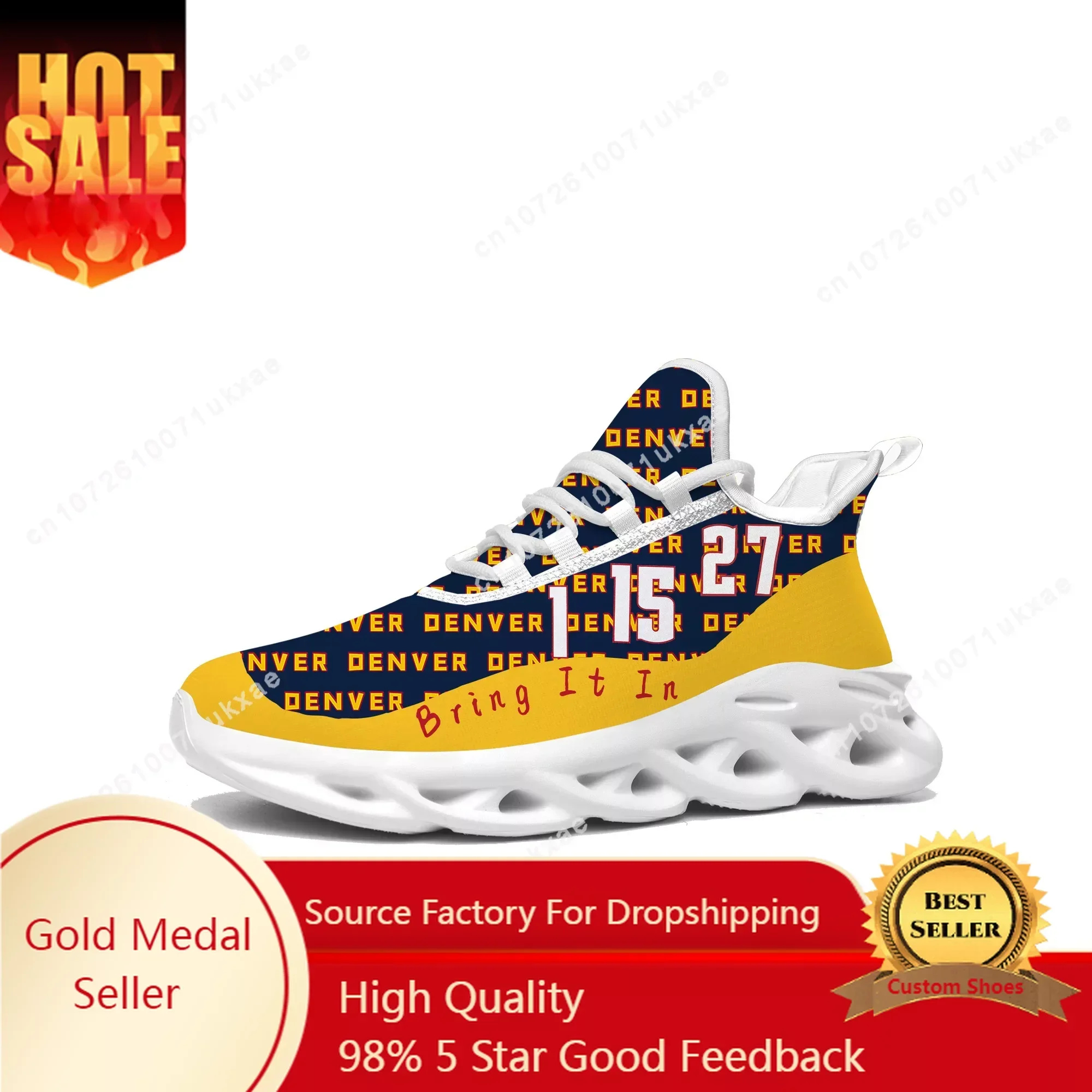 Denver Number 15 27 1 Bring It In Flats Sneakers Mens Womens Sports Running Shoes High Quality DIY Sneaker customization Shoe