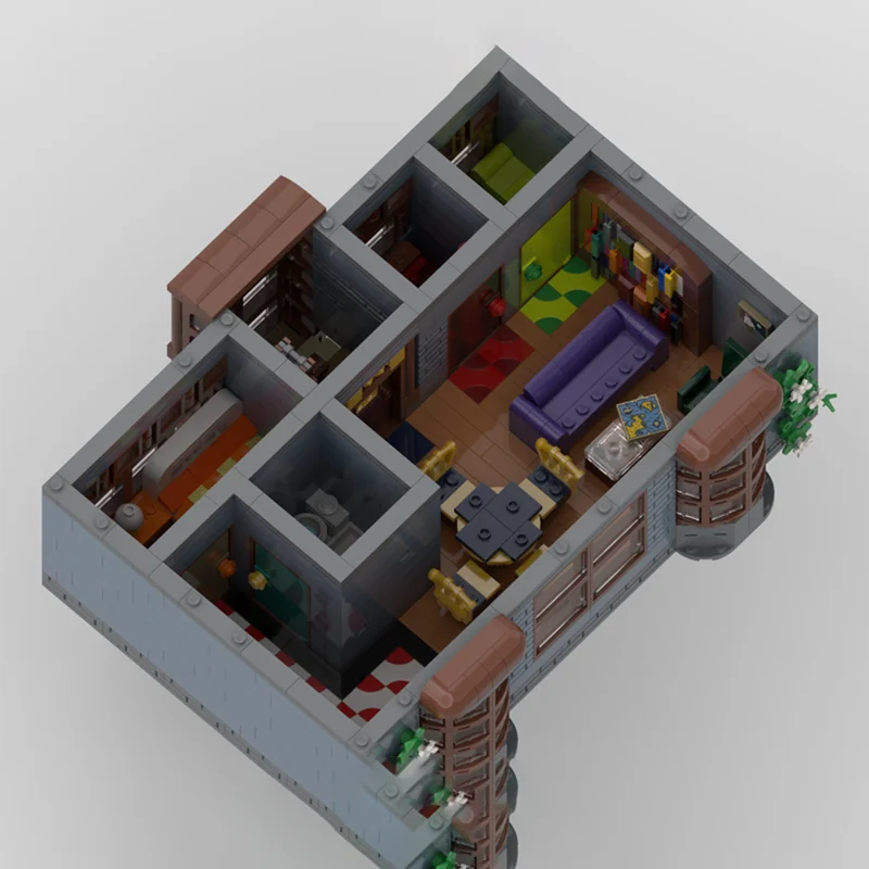 3371 PCS MOC 3 Storie Appartamento Complesso Retro Architettura Modello Modulare FAI DA TE Building Block Display Giocattolo Per Il Regalo di Montaggio Del Capretto