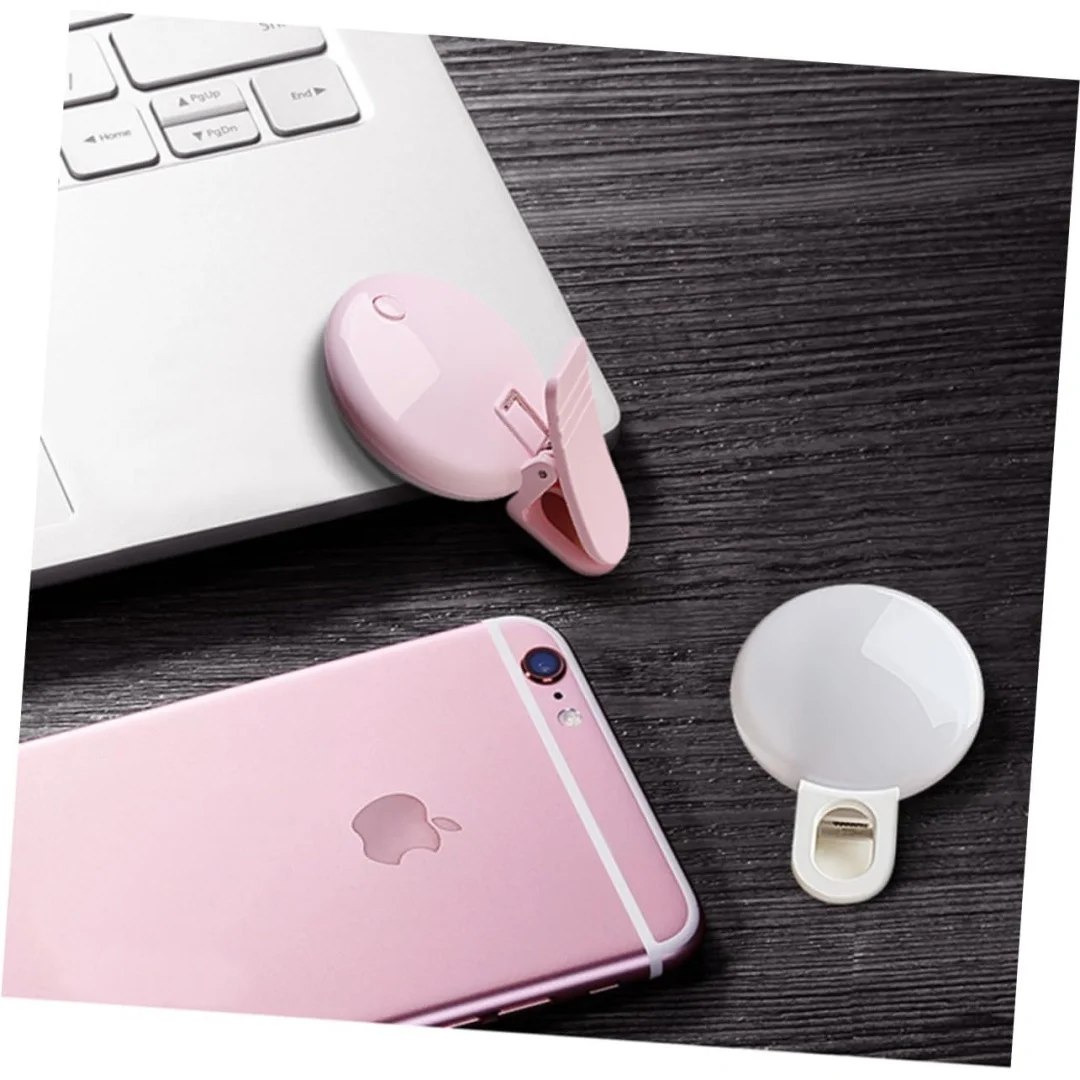 

Clip-On LED Selfie Ring Light, Rechargeable Portable Fill Light, Mini Phone Light for Live Stream & Photography