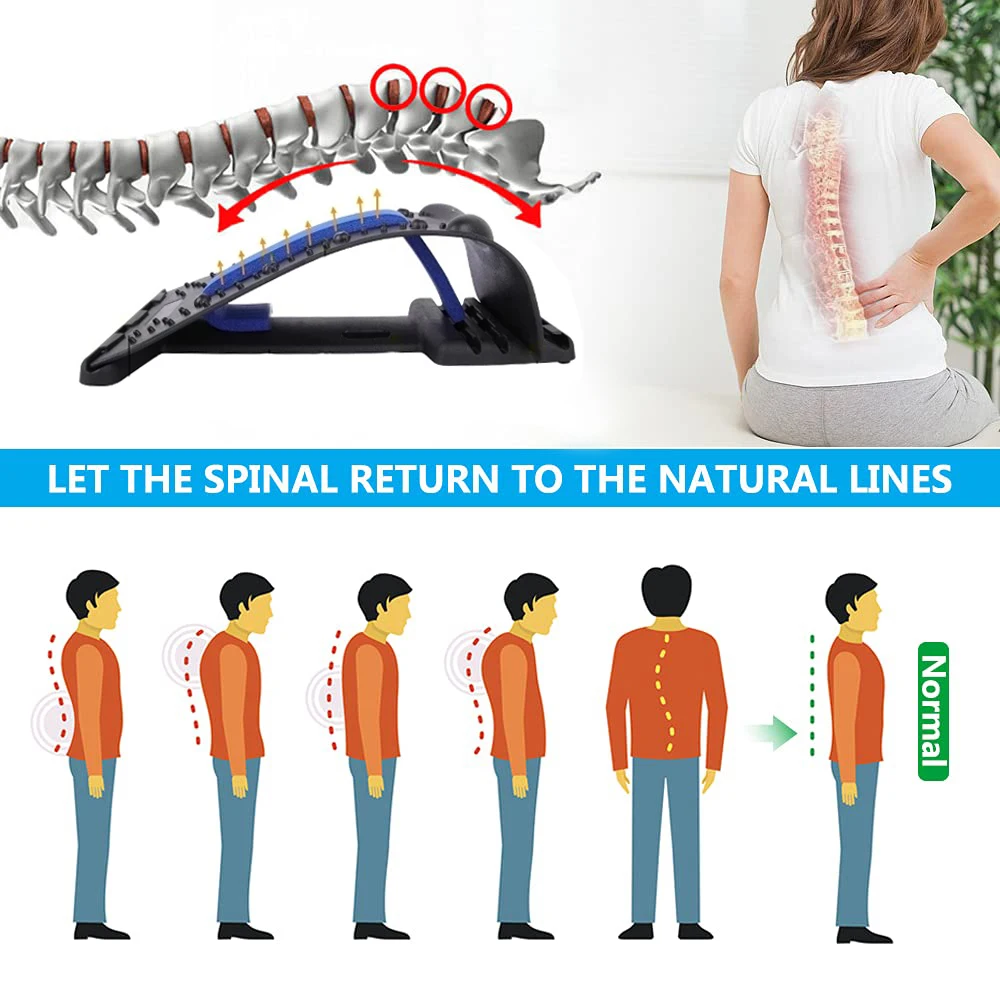 Neck Support Massage Board 4 Level Adjustable Neck Stretcher Traction Devices Stretch Cervical Sporting Fitness Lumbar Support