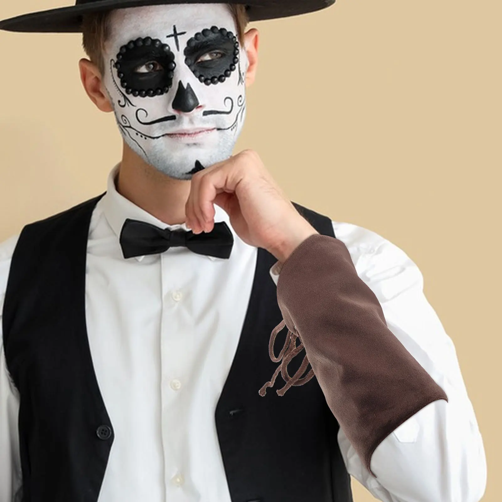 바바리안 암 브레이서 1쌍 중세 팔 보호대 해적 부츠 커버 르네상스 할로윈 파티 코스튬 액세서리