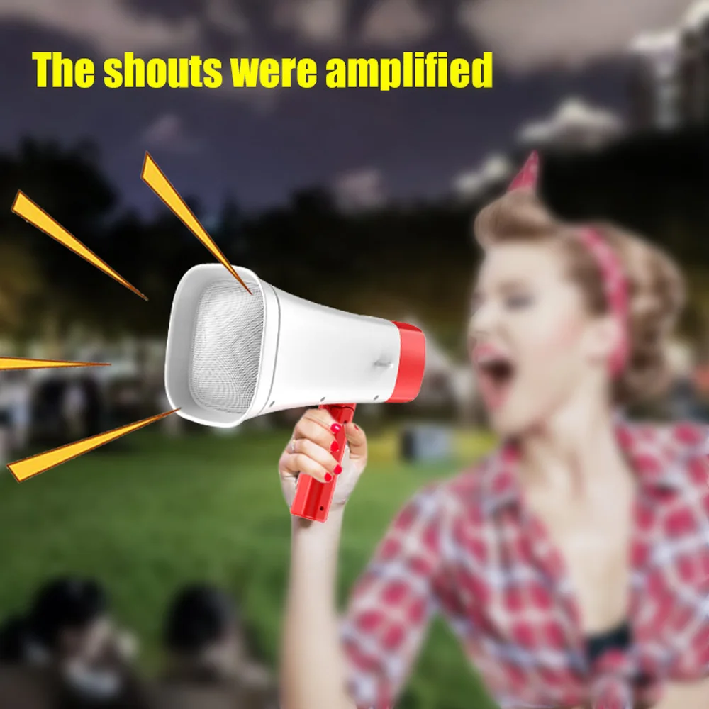 Solar-Powered Megaphone Speaker Portable Wireless BT PA Bullhorn Outdoor Recording Speaker Multifunctional Handheld Amplifier