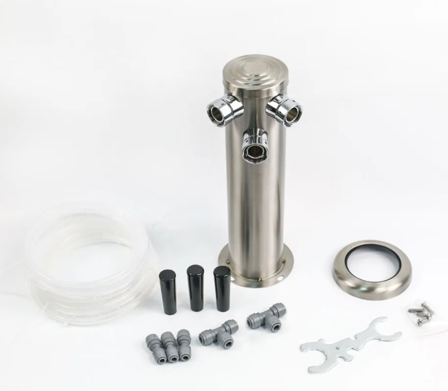 Stainless Steel 3 Tap Beer Tower Column Kit Draft Beer Dispensing Accessory Set For Homebrew Craft Beer And Bar Application