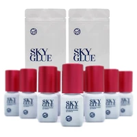 10 botellas de pegamento SKY para extensión de pestañas Corea 5ml negro rojo azul tapa belleza salud Lava pestañas tienda herramientas de maquillaje adhesivo
