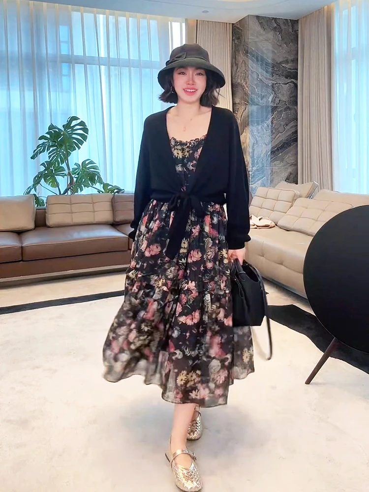 

ME Ice Linen Sa awl Loose Lazy Slimming Versatile Knitwear M2 Long Sve Regular Length Pure Color Commute Sle