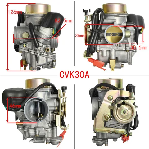 Карбюратор CVK30 30 мм для мотоцикла YP250 260 AN250 Burgman Linhai Aeolus VOG 260 300 TANK 260 XINGYUE 260 260cc 300cc ATV UTV