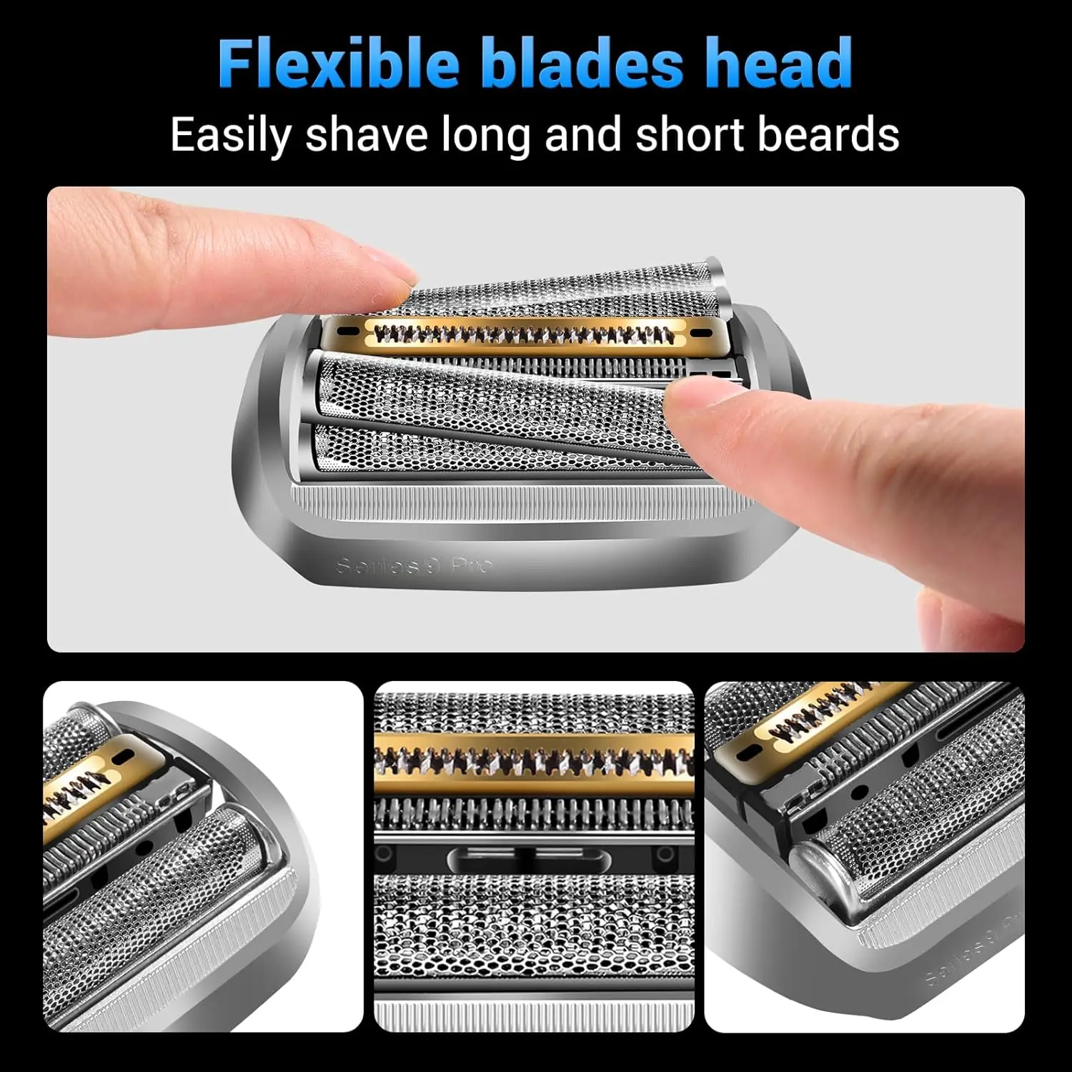 ماكينة حلاقة كهربائية من السلسلة 9 Pro 94M لشفرات الحلاقة الكهربائية براون 94M 9030S 9040S 9050CC 9070CC 9040s9 (عبوة واحدة) #4