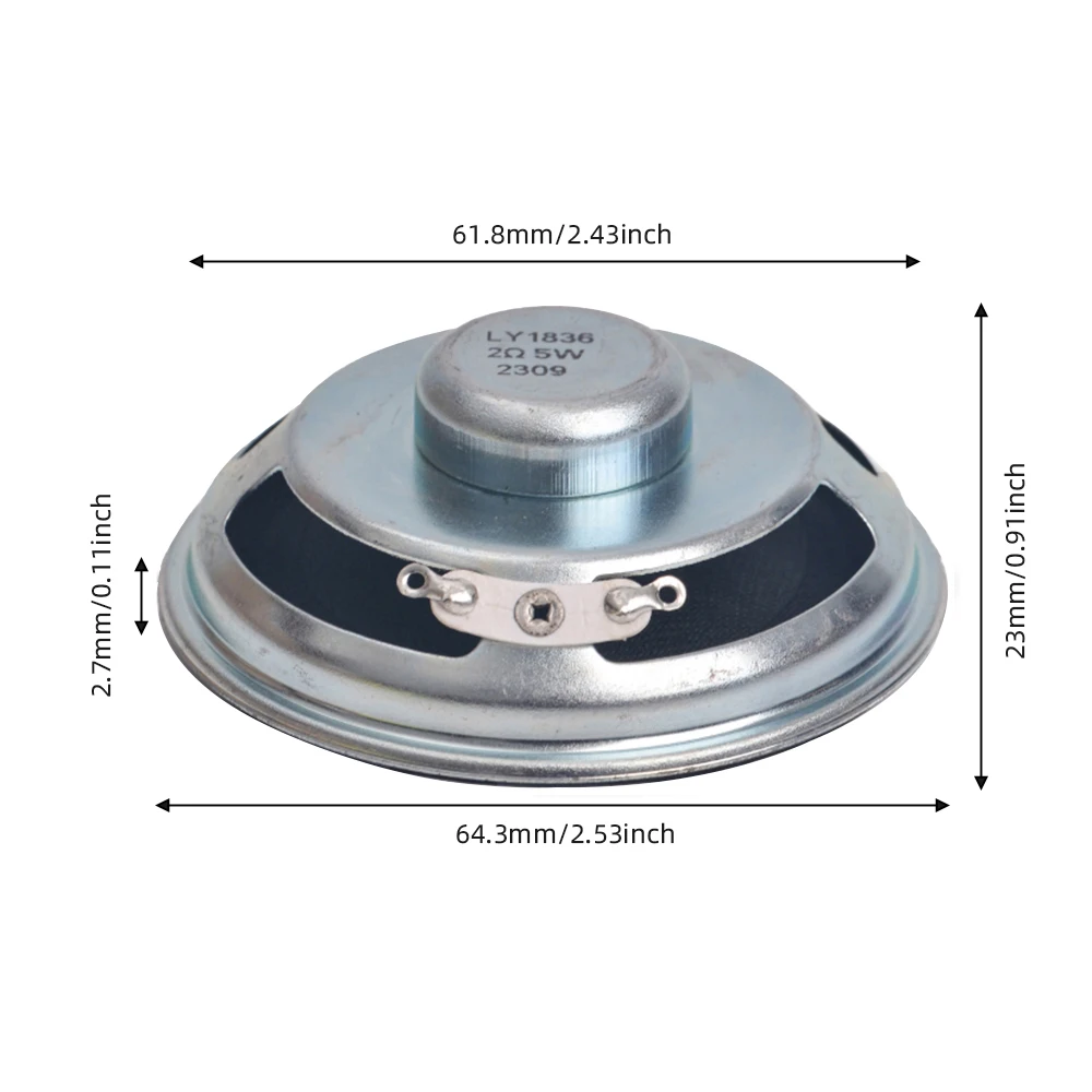مكبر صوت مغناطيسي رفيع من AIYIMA ، مكبر صوت بلوتوث HiFi المنزلي ، Rdge دائري ، NdFEB ، DIY ، 2 أوم ، 5 واط ، 2 أوم ، NdFEB ، 2