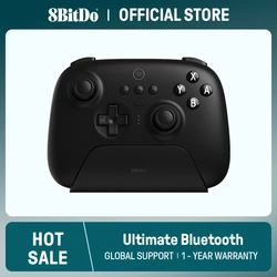 8BitDo - Ultimate Wireless Bluetooth Gaming Controller com doca de carregamento, Nintendo Switch e PC, Steam Deck, Windows 10 e 11