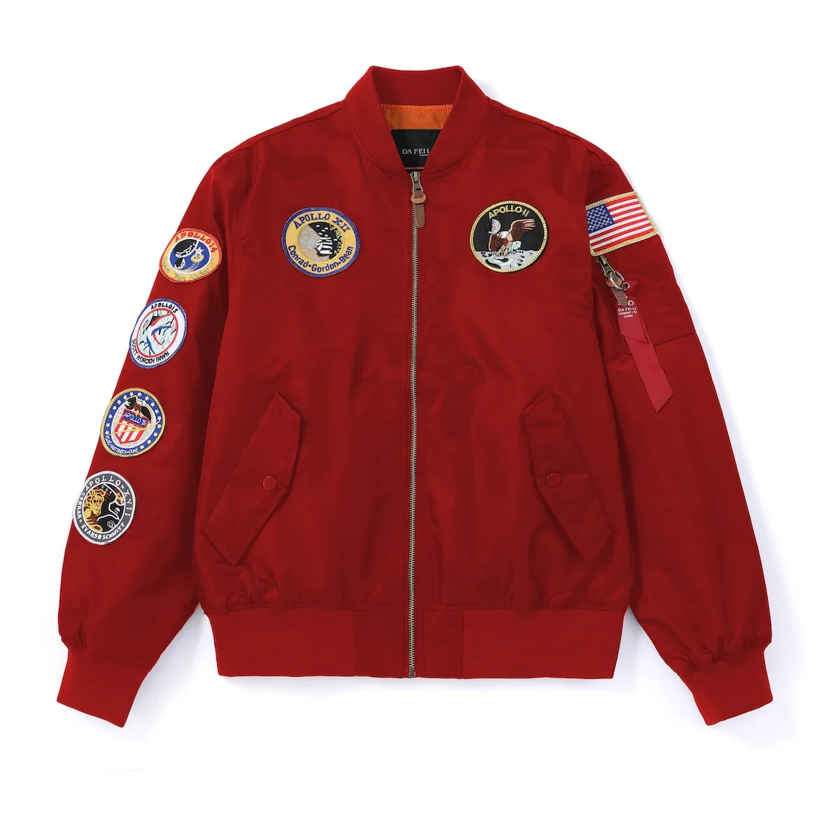 

New High-Quality Fashion Men's Spring Autumn Badge Baseball Coat Waterproof Wear-resistant Windproof Flight Jacket