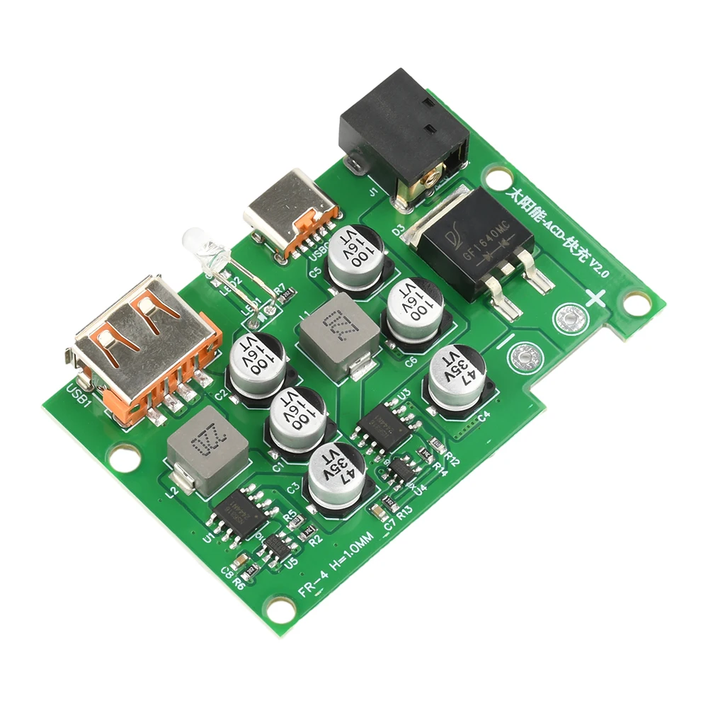 Solar Controller Solar Panel Voltage Stabilizer Inverter QC2.0 3.0 PD2.0 3.0 Quick Charge and DC Output for DIY Charger