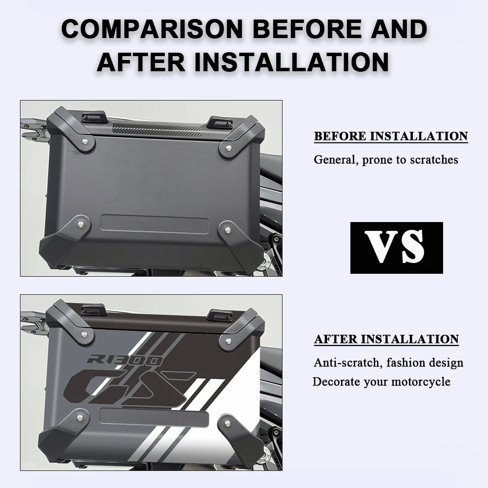 ملصقات حقيبة الدراجة النارية لسيارات BMW R1300GS Adventure R1300 GS R 1300 GS ADV 2024-2025 صناديق جانبية مجموعة شارات حقيبة الأمتعة