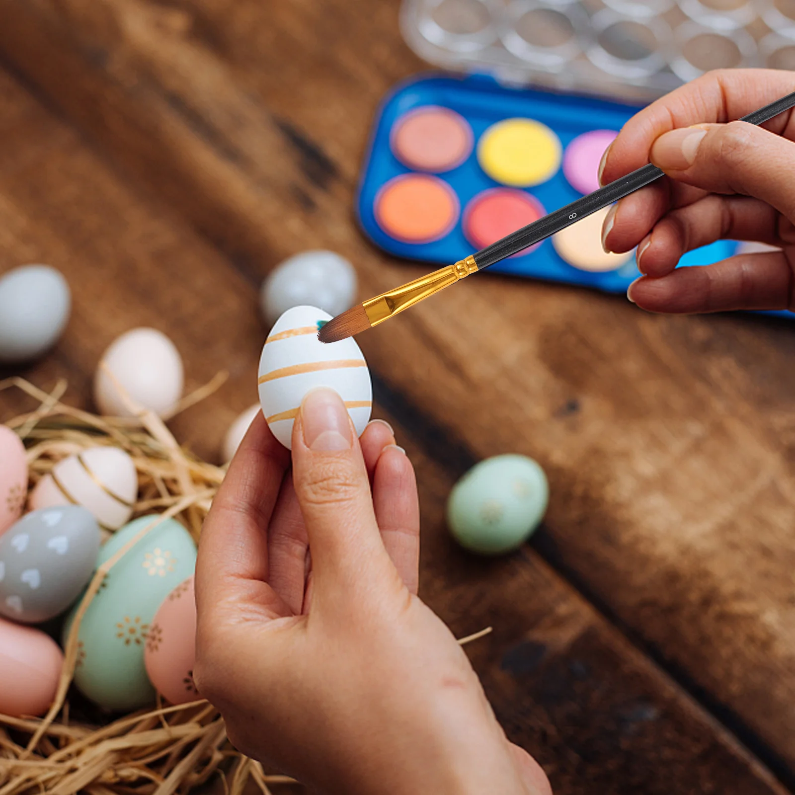 

1Set Oil Painting Brush Set Long Handle Nylon Hair Professional Watercolor Acrylic Drawing Painting Brush for Artists