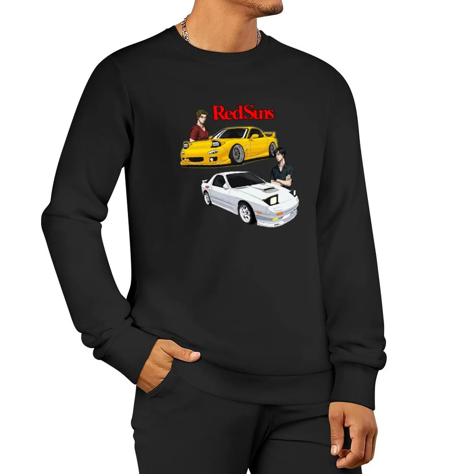 REDSUNS Takahashi brothers initial d Pullover Hoodie korean style clothes men's sweatshirts