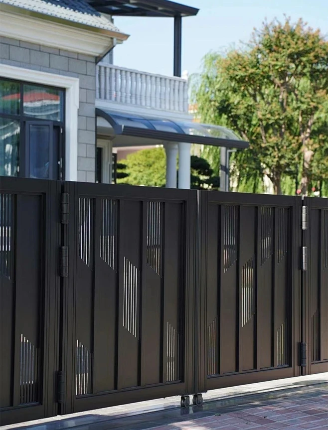 

Алюминиевые ворота для двора: современный вход в двор, порошковое покрытие, защитная дверь для подъездной дорожки, для жилых объектов