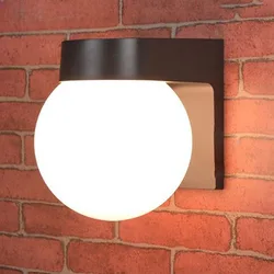 Simple Design Loft Led Outdoor Porch Light Apply for Home E27 Base Type Ball Black Style Lampshade Outdoor Decorative Lighting